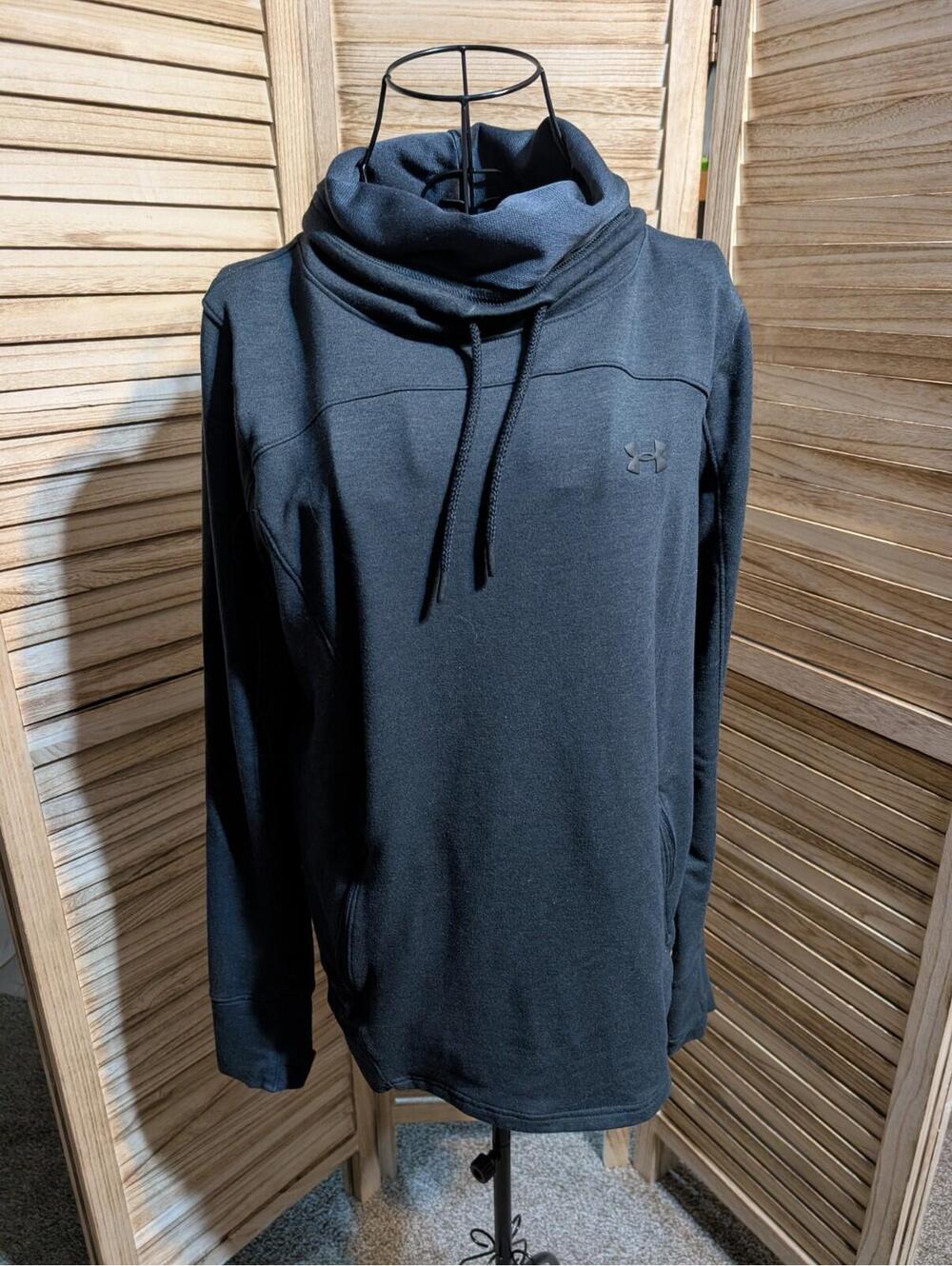 Under Armour Cowl Neck Athletic Fit Pullover (Women's Large) Gray